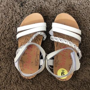 Cute white sandals for summer